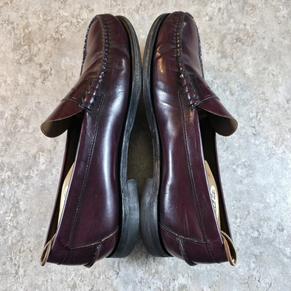 Sebago Classic Penny Loafers Burgundy Leather Handsewn Men's 12 Slip On